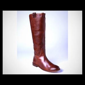 Frye Paige Tall Cognac Leather Boot Size 9 Worn 1x