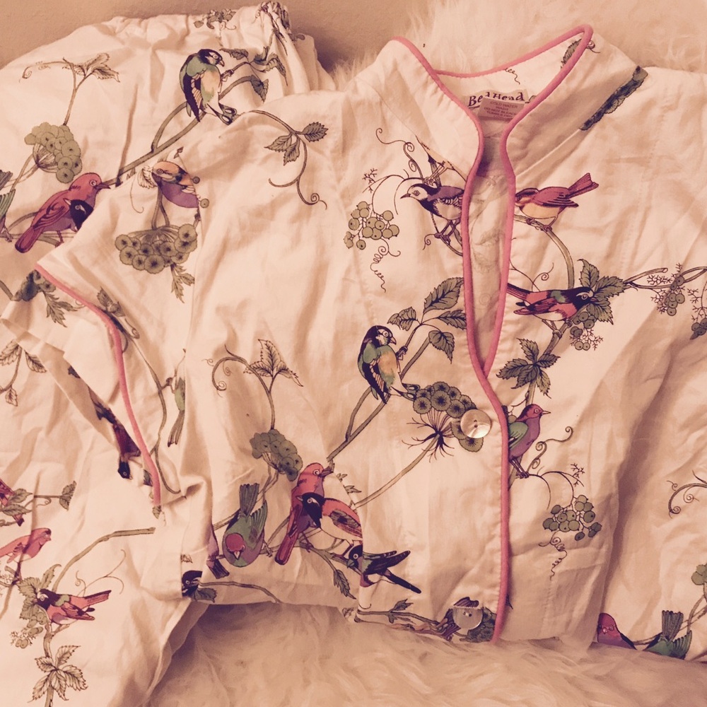 Bed head birds pajama set