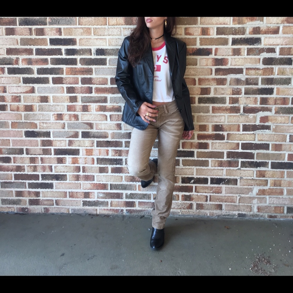 Low rise bell bottom pants