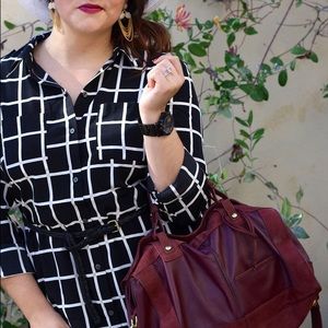 Old Navy Dresses - Black & White Windowpane Shirtdress Old Navy Dresses - Black & White Windowpane Shirtdress