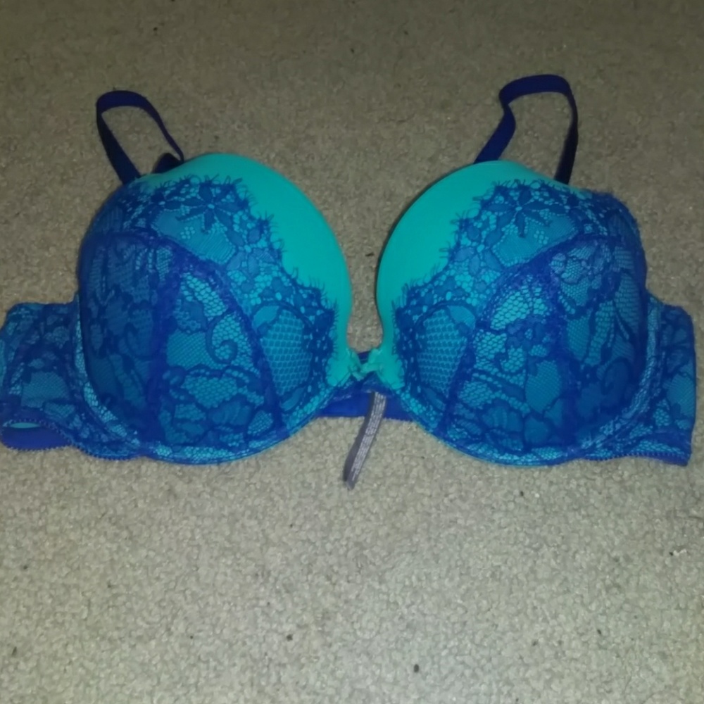 Blue and green Ella Gel Aerie 36D bra