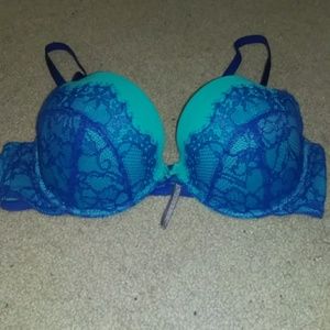 Blue and green Ella Gel Aerie 36D bra