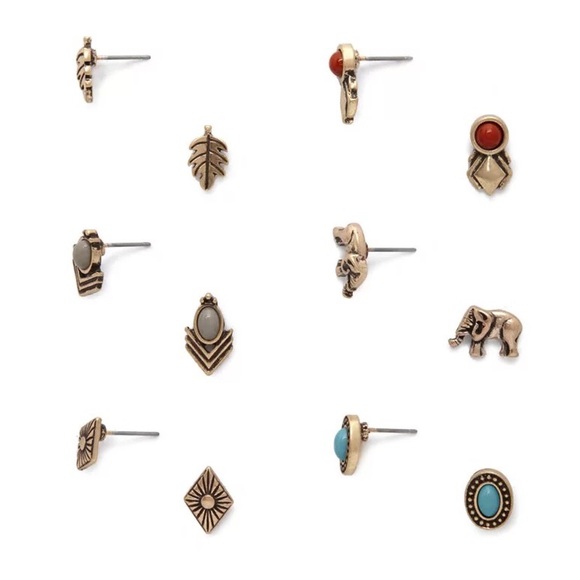 6 sets of fun earring studs - Picture 2 of 2