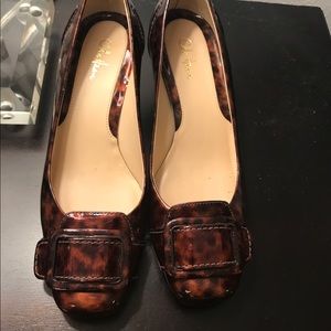 Cole Hana tortoise shell kitten heels sz 7