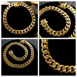 Accessories - 14K Gold Plated Cuban Link Bracelet (8.5") Accessories - 14K Gold Plated Cuban Link Bracelet (8.5")