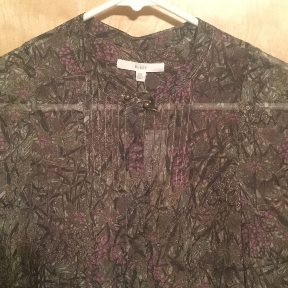 Silk Floral sheer blouse