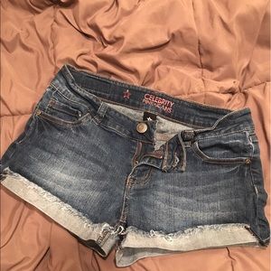 Celebrity Pink jean short shorts, size 9
