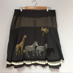 Desigual shiny animals skirt