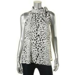 INC Sahara leopard print top