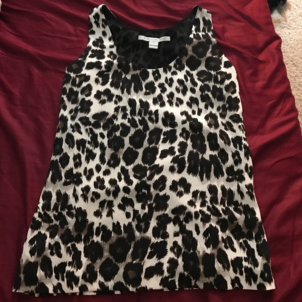 DVF double layer silk top