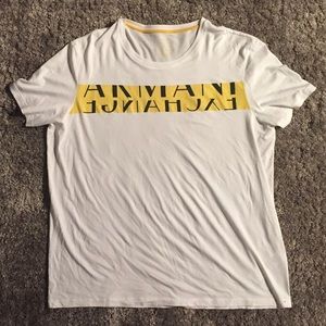 Armani Exchange White T-Shirt Size XL TINY TEAR