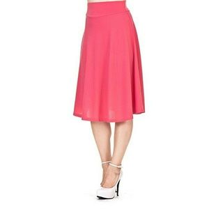 NEW CORAL MIDI CIRCLE SWING SKIRT S