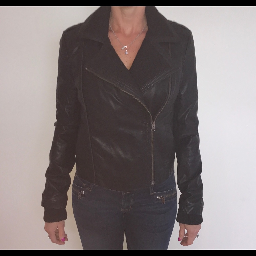Free People vegan leather jacket