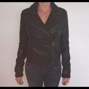Free People vegan leather jacket
