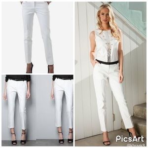 Zara basic white trousers
