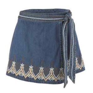 Free People "Dream Away" denim skirt