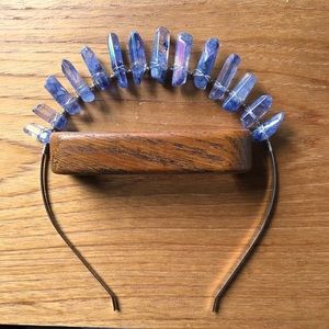 Iridescent Purple Crystal Quartz Headband/Tiara