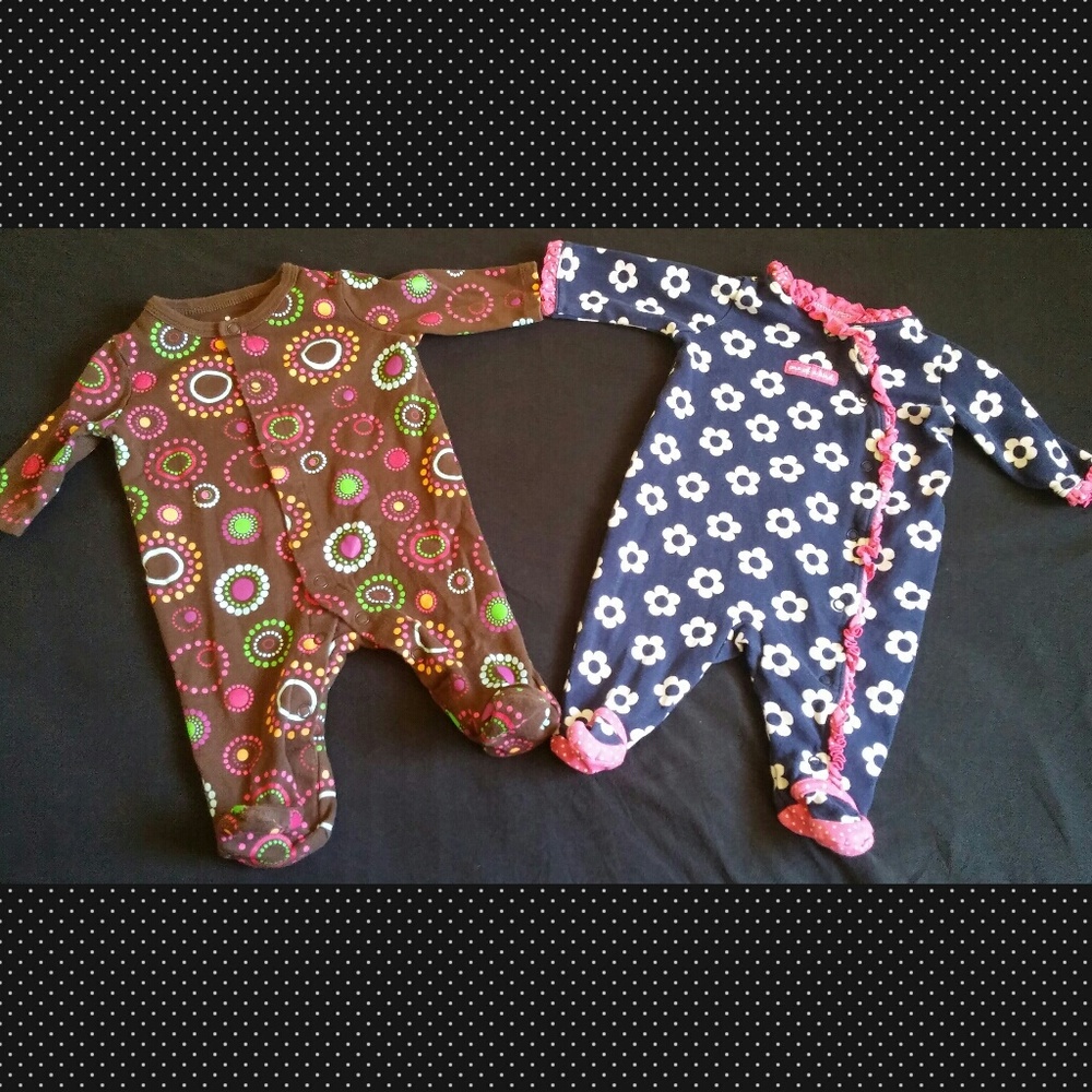 Bundle of 2 0-3 Month Mix Brand Footies / Sleeper