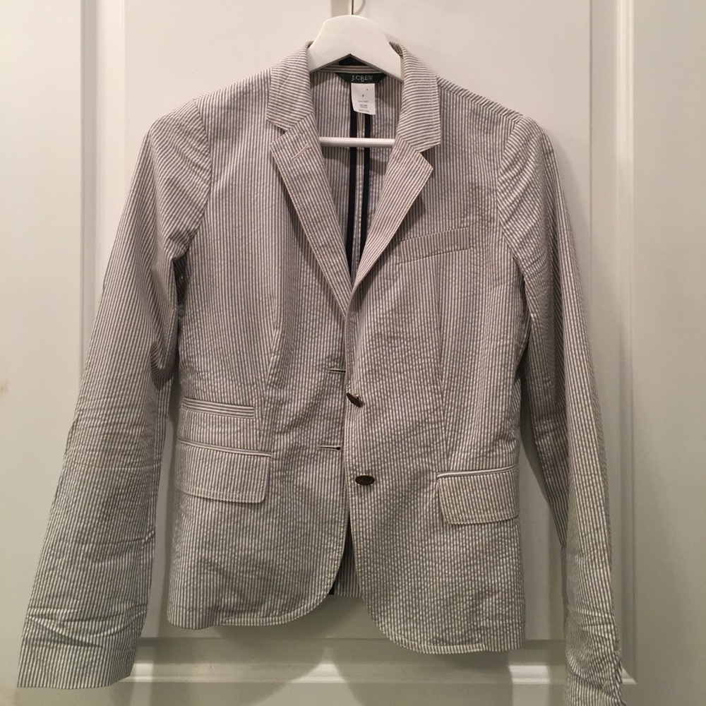 Jcrew Seersucker Schoolboy blazer