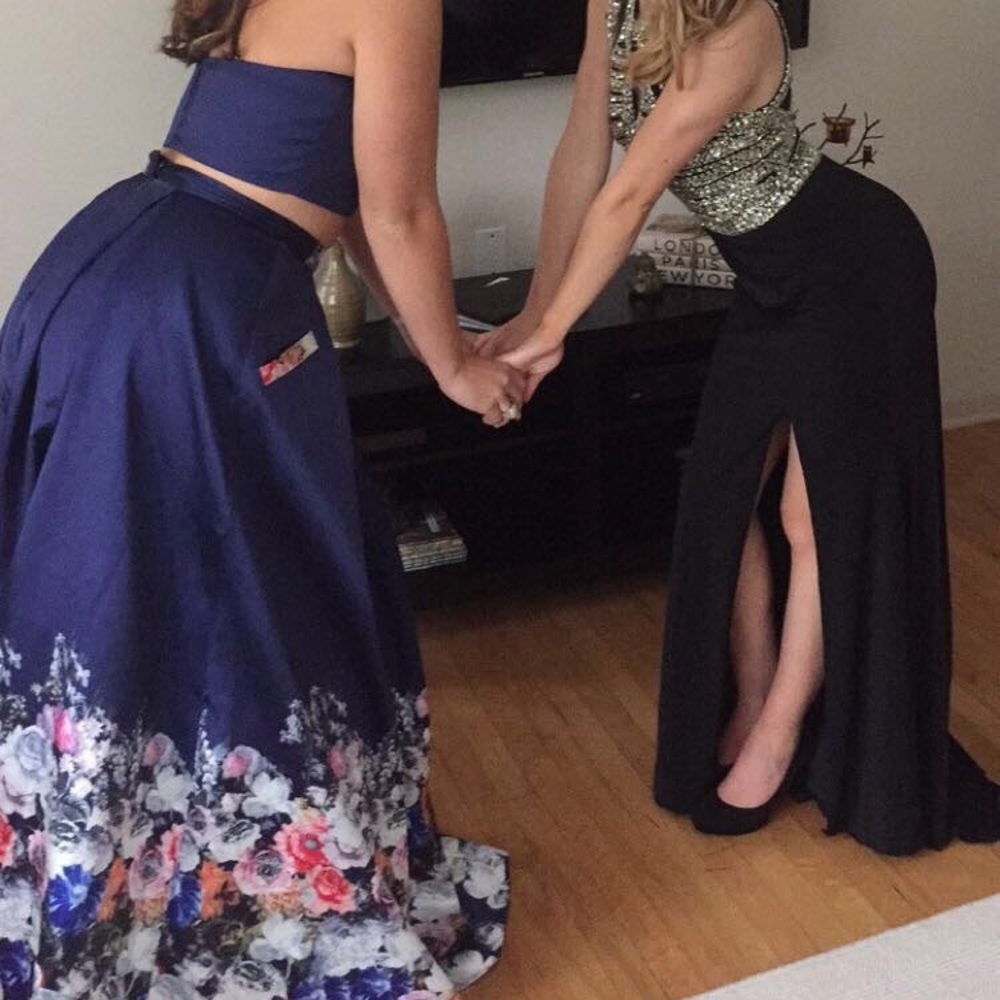 Two piece prom dress