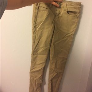 Khaki stretchy pants