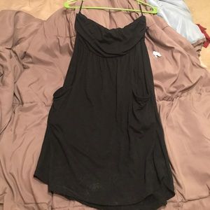 Express black strapless dress, size medium