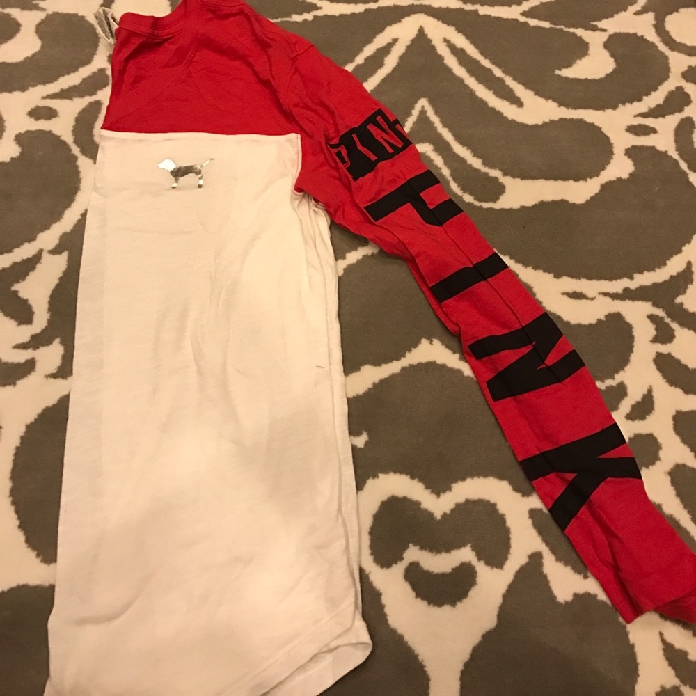 Vs pink long sleeve tee