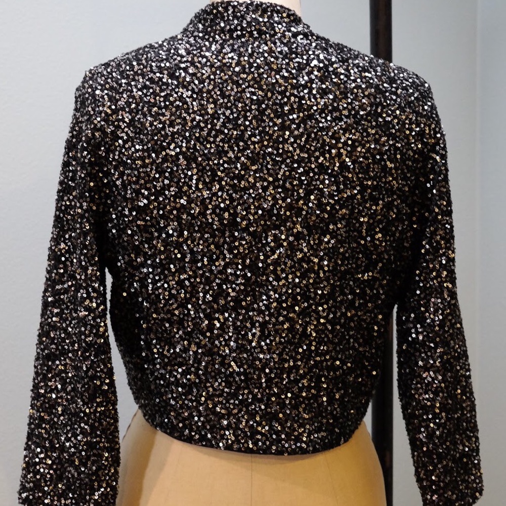 Kenneth Cole Collection Open Front Sequin Jacket - image 4