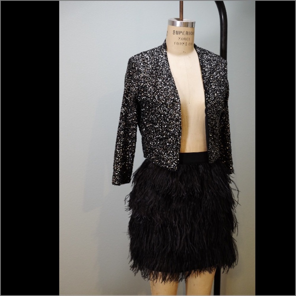 Kenneth Cole Collection Open Front Sequin Jacket - image 5
