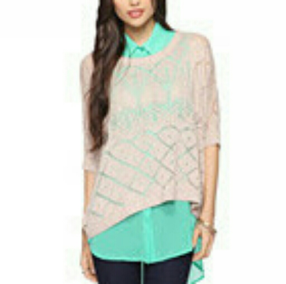 Tan knit crop top