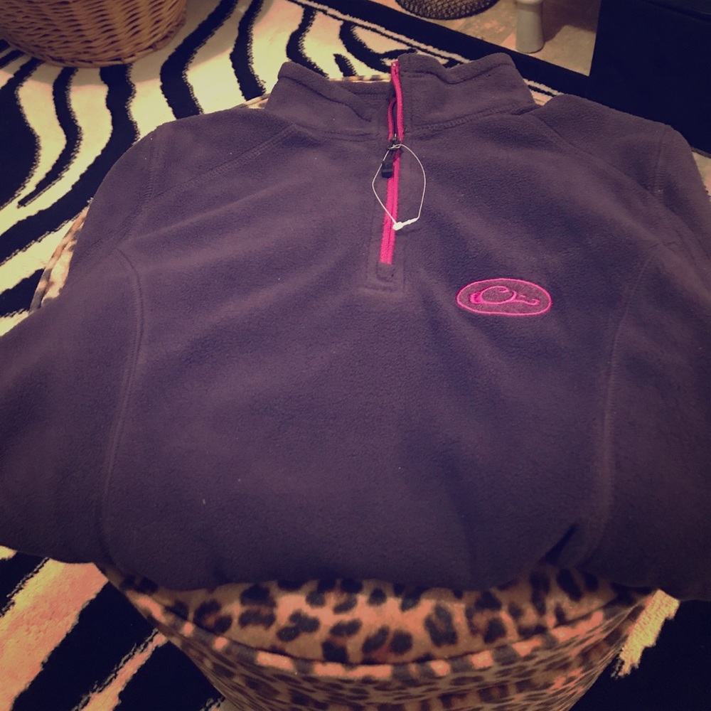 •New Lady Drake Half Zip Pullover, Size Small•