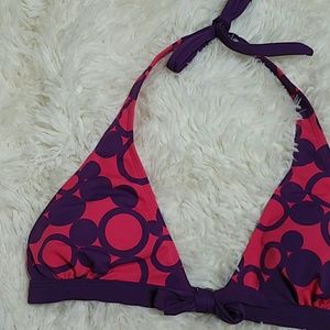 CR Aqua banded halter bikini top