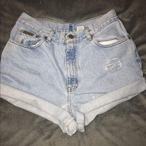 Vintage Calvin Klein high waisted shorts.