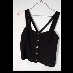 Topshop black crop top
