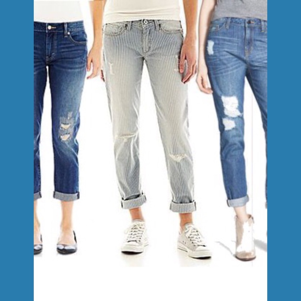 Arizona Juniors Striped Boyfriend Jean 🍑