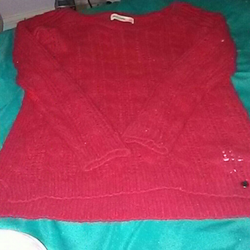 Abercrombie dark red knitted sweater