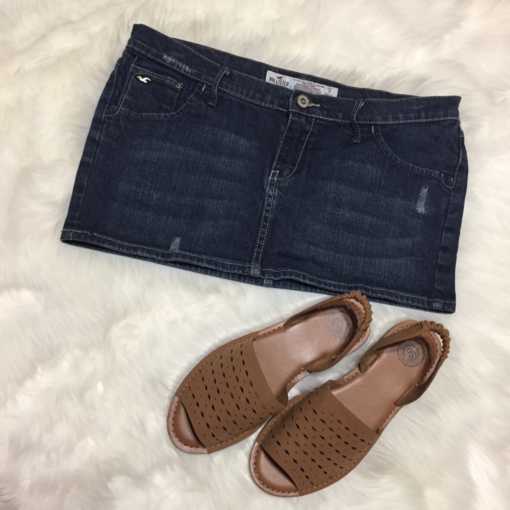 Hollister Blue Jean Mini Skirt Size 7