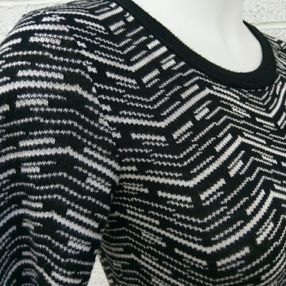 Allison Brittany M black white knit dress - Picture 2 of 4