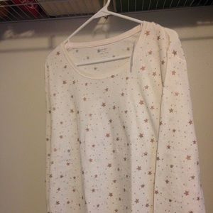 Long sleeve white/cream thermal top