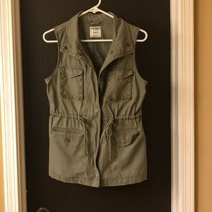 Olive Green Cargo Vest