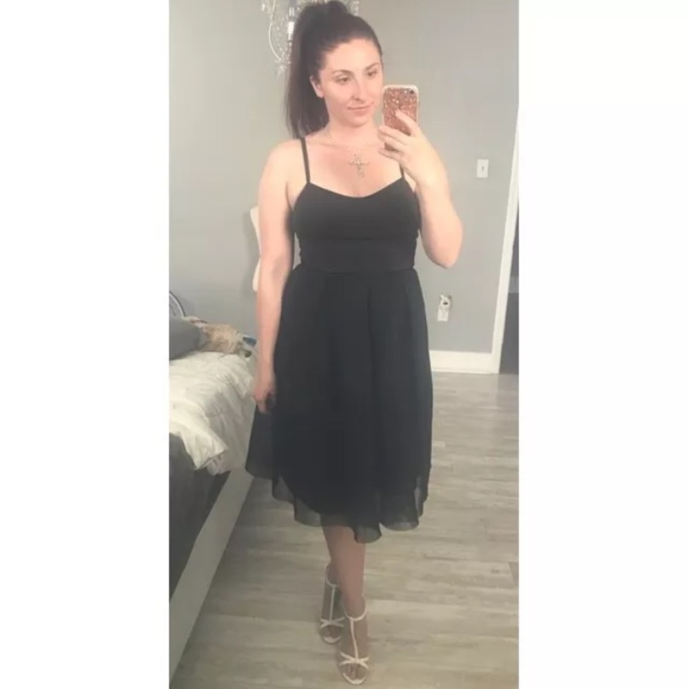 Mesh A-lined Midi Skirt
