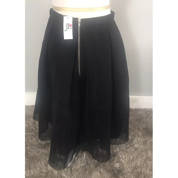 Mesh A-lined Midi Skirt - Picture 3 of 4