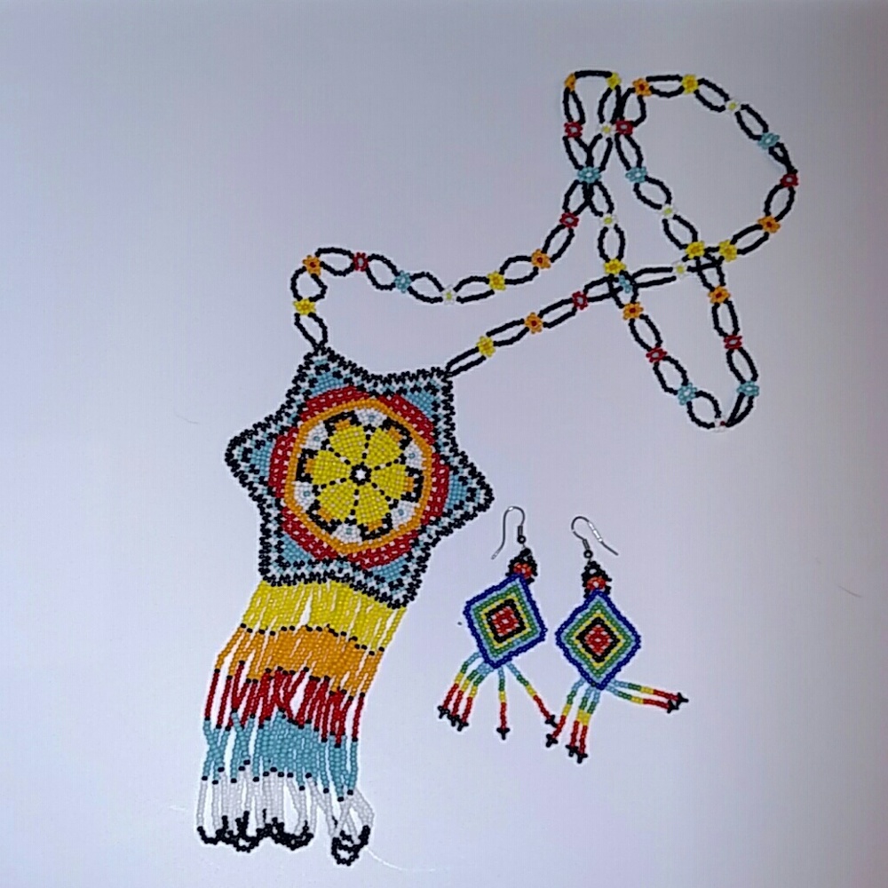NWT Beaded Set - Necklace & Earrings