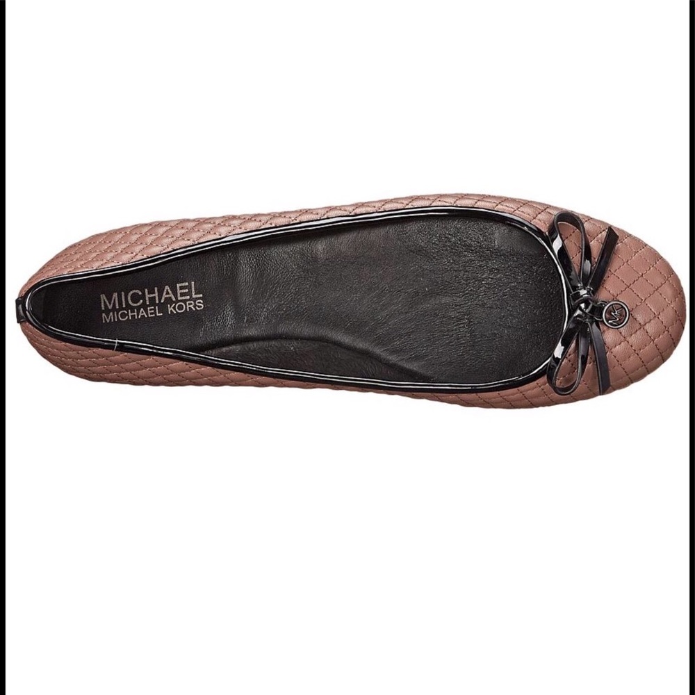 Michael Kors Melody Quilted Ballet Flat Dusty Rose