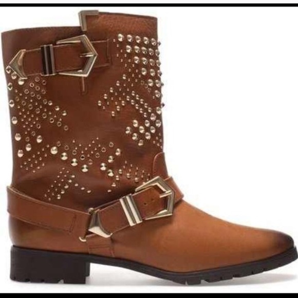 Brown studded boots Clearance