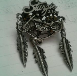 Pewter pin sturgis rally harley davidson 2000