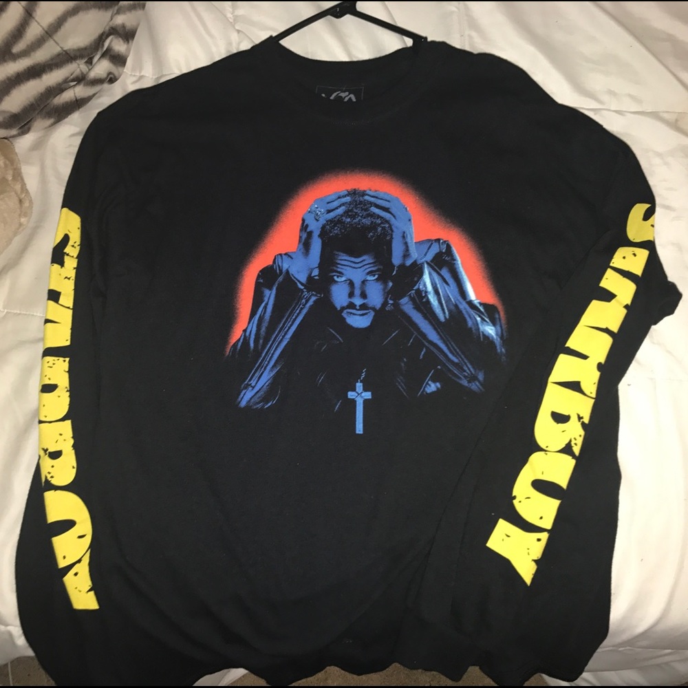 The Weeknd Starboy Long Sleeve Tee .