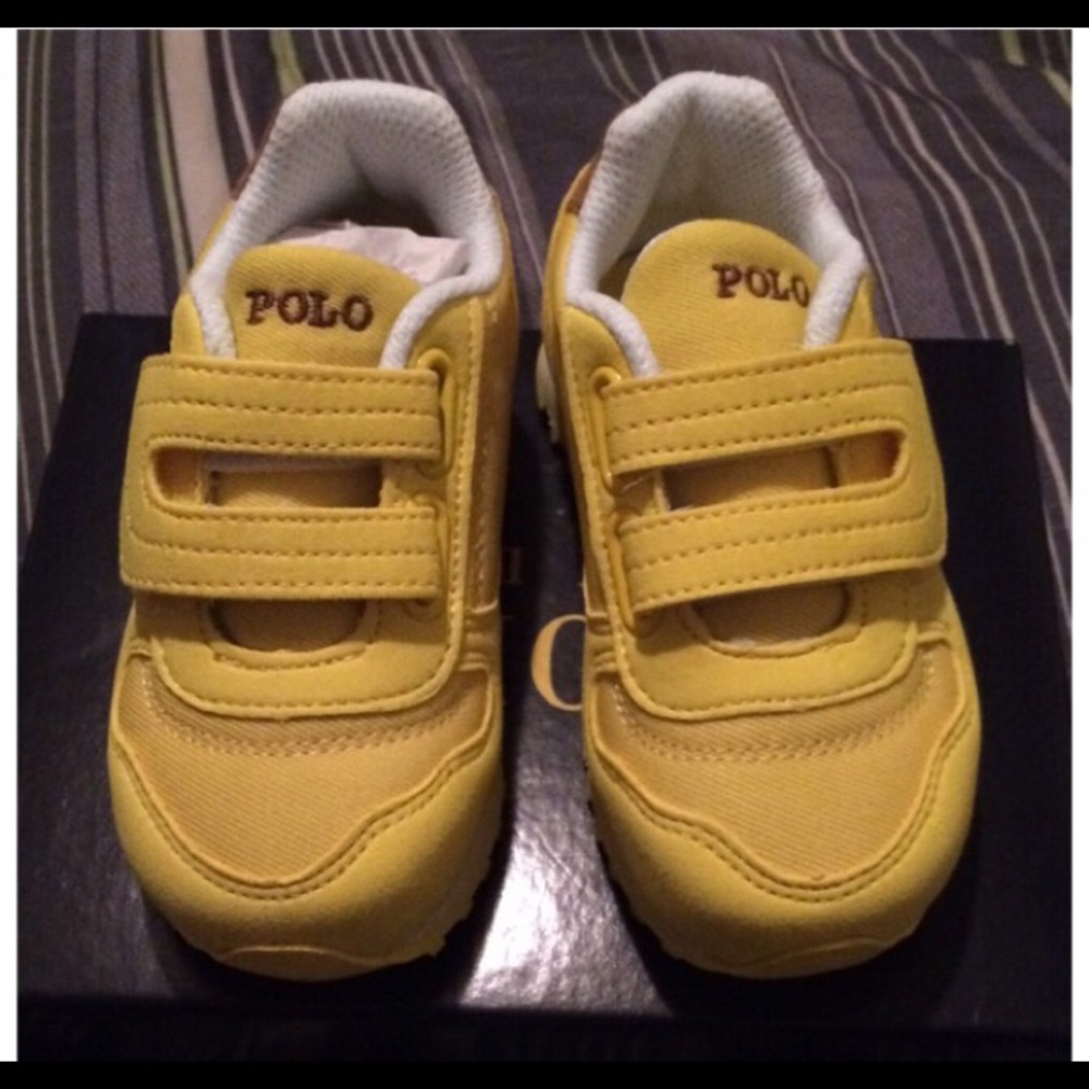Toddler Yellow RL polo sneakers