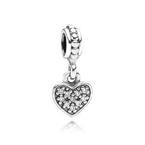 Pandora clear crystal heart charm