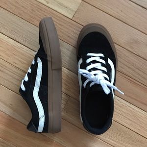 Black vans with gum bottom